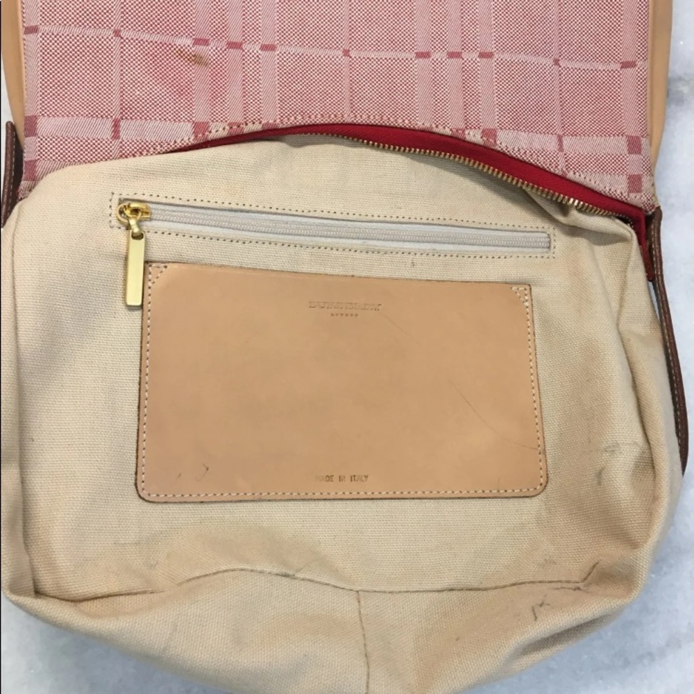 Burberry Vintage Authentic Red Denim Satchel Bag - Picture 8 of 16